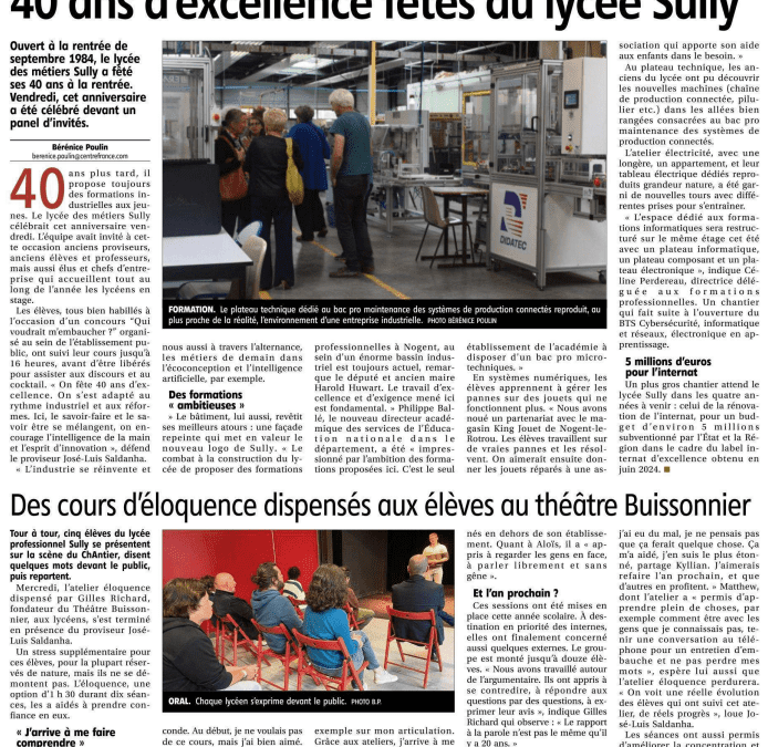 40 ans d&rsquo;excellence fêtés au lycée sully