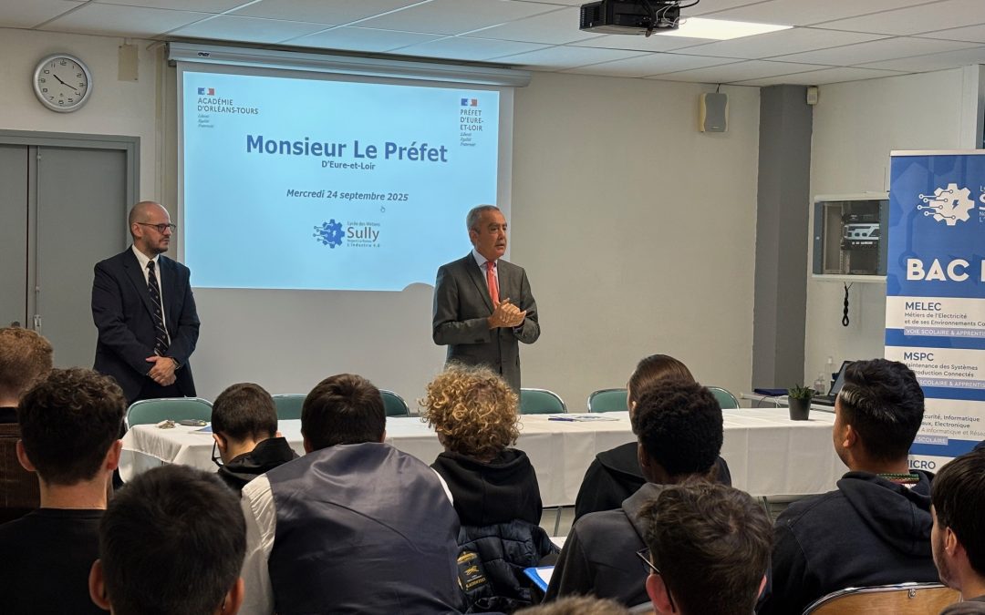 Monsieur Hervé JONATHAN, Préfet d’Eure-et-Loir, en visite au Lycée des Métiers SULLY